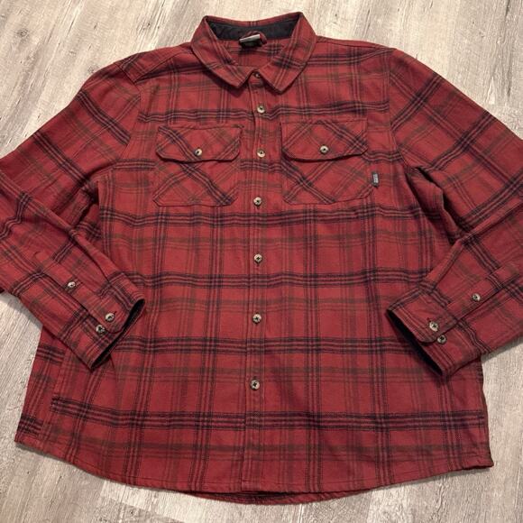 Colorado Clothing Mens XXL Shacket Red Plaid Thick Flannel Side Pockets Jacket - Picture 6 of 6